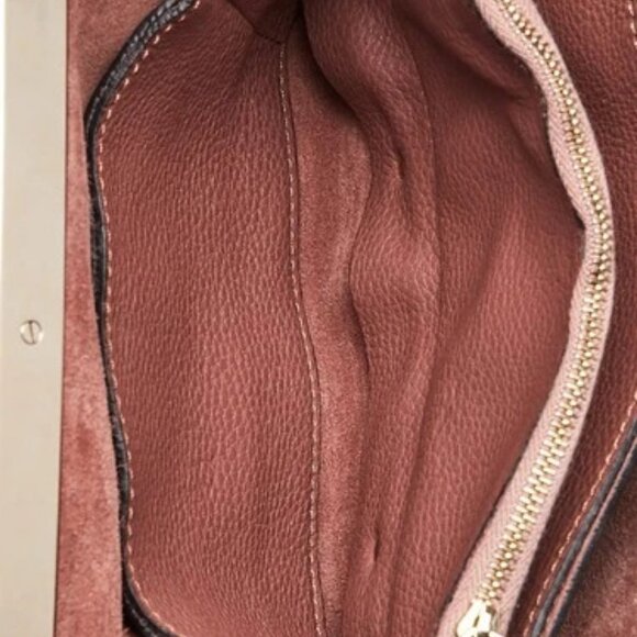 Valentino Brownish Leather Rockstud Va Va Voom Clutch Bag - Picture 10 of 11